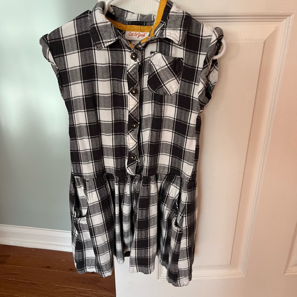 Cat & Jack Girls XS Fall Plaid Dress